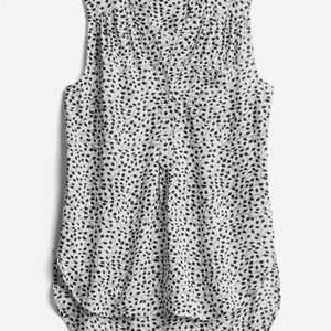 Fun 2 Fun Black and White Patterned Tank Top